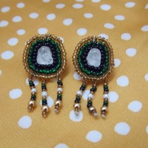 Handmade Navajo "Shield" Earrings
